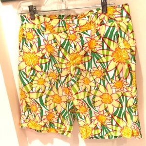 Lilly Pulitzer Resort Fit Bermuda Shorts in Daffodil Print Size 10